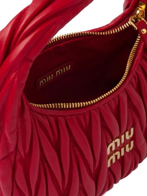 Miu Miu mini Wander matelassé shoulder bag - Red