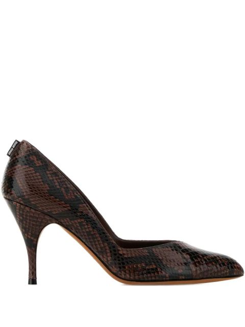 Miu Miu 85mm leather pumps - Brown - zdjęcie produktu nr 1