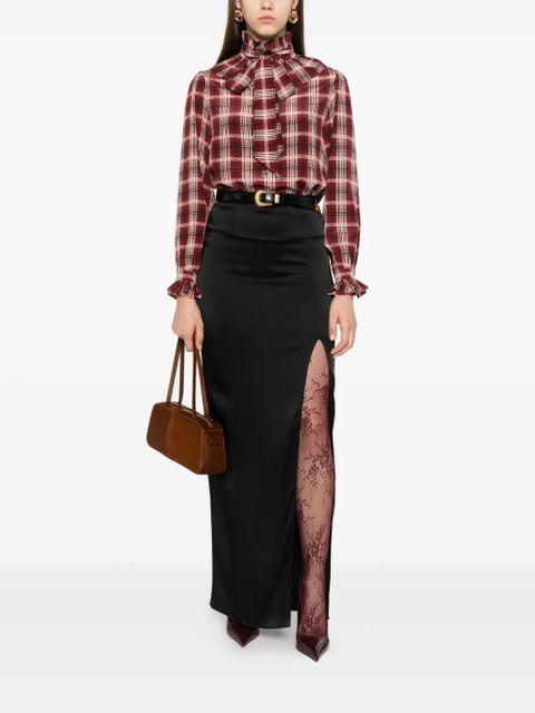 Saint Laurent checked blouse - Red