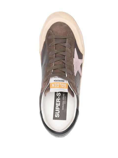 Golden Goose Superstar panelled sneakers - Brown