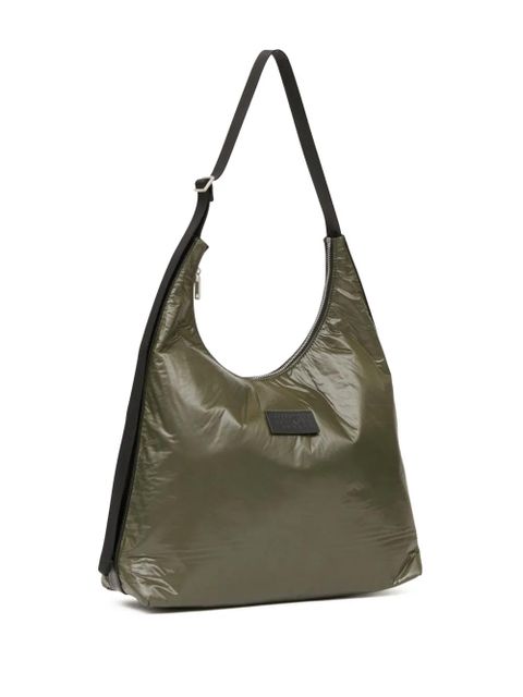 MM6 Maison Margiela large padded lightweight numbers patch shoulder bag - Green