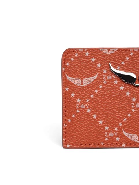 Zadig&Voltaire monogram star-print cardholder - Orange