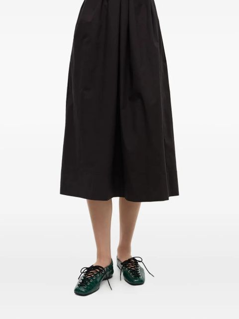 GANNI lace-up ballet flats - Green