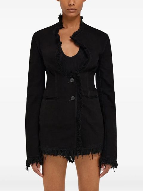 Ferragamo fringed blazer - Black