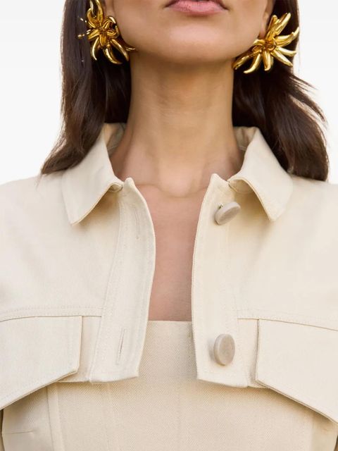 Cult Gaia Issa cropped jacket - Neutrals