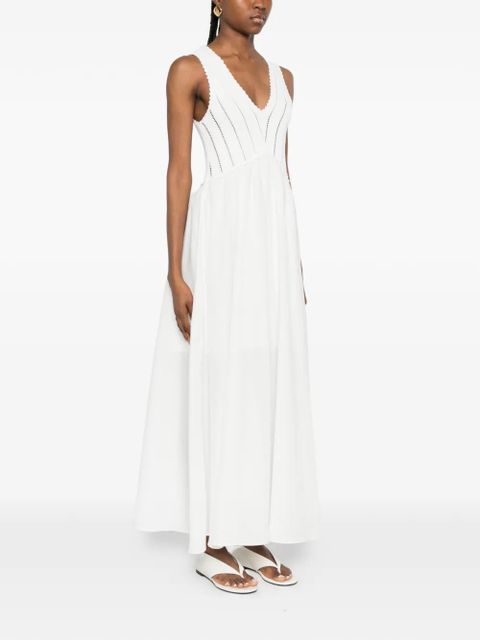TWINSET V-neck midi dress - White