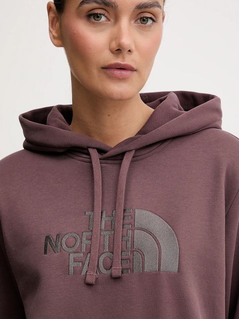 The North Face bluza Drew Peak damska kolor bordowy z kapturem z aplikacją NF0A89EHDUK1 - zdjęcie produktu nr 2