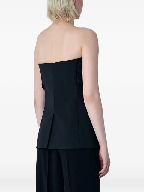 Max Mara straight-neckline button waistcoat - Black