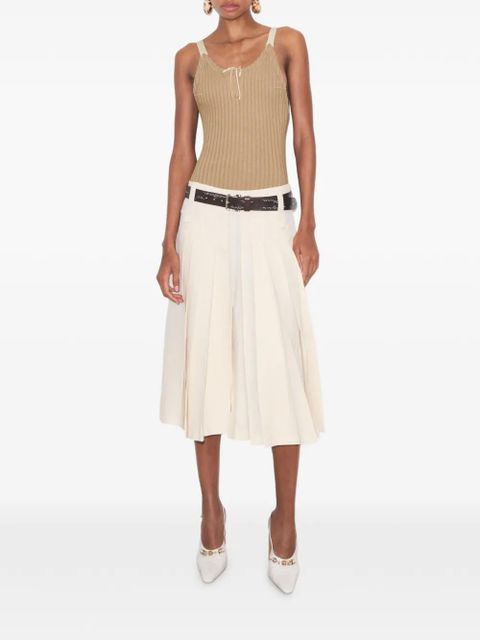 Tory Burch pleated skirt - Neutrals
