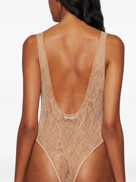 WARDROBE.NYC lace tank bodysuit - Neutrals