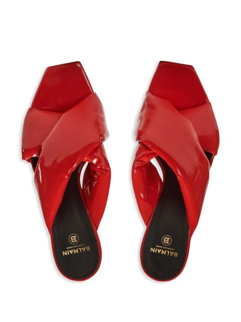 Balmain 75mm Uma mules - Red