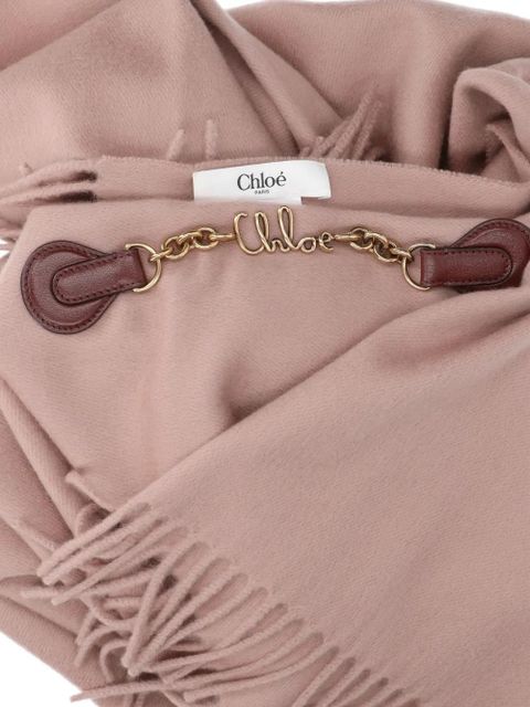 Chloé chain-embellished scarf - Pink
