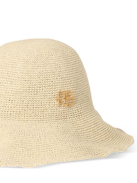 Ruslan Baginskiy ruffled straw hat - Neutrals - zdjęcie produktu nr 2
