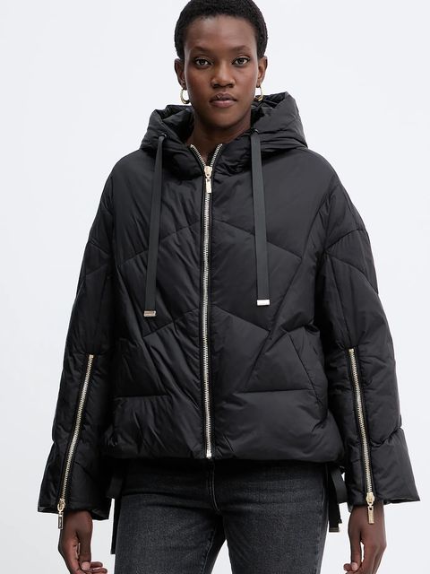 Twinset kurtka puchowa kolor czarny zimowa oversize 252TT2060 - zdjęcie produktu nr 2