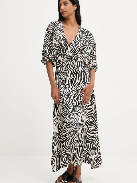 Answear.LAB sukienka kolor czarny maxi prosta - zdjęcie produktu nr 2