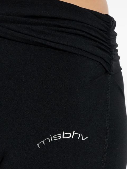 MISBHV branding-detail flared trousers - Black