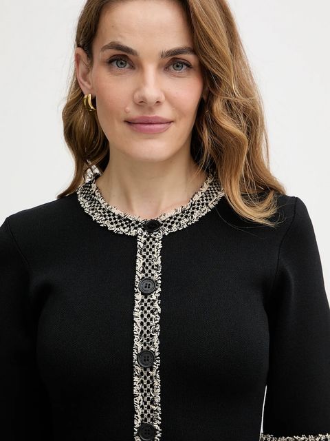 Karl Lagerfeld sukienka kolor czarny mini rozkloszowana A4W13024