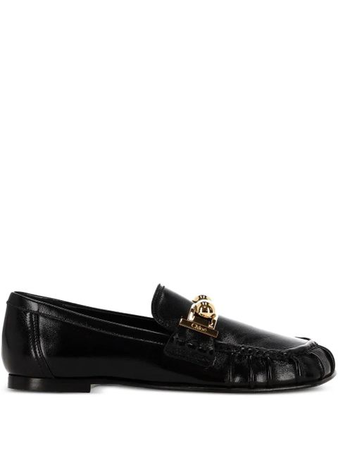 Chloé asymmetric metallic-milles loafers - Black - zdjęcie produktu nr 1