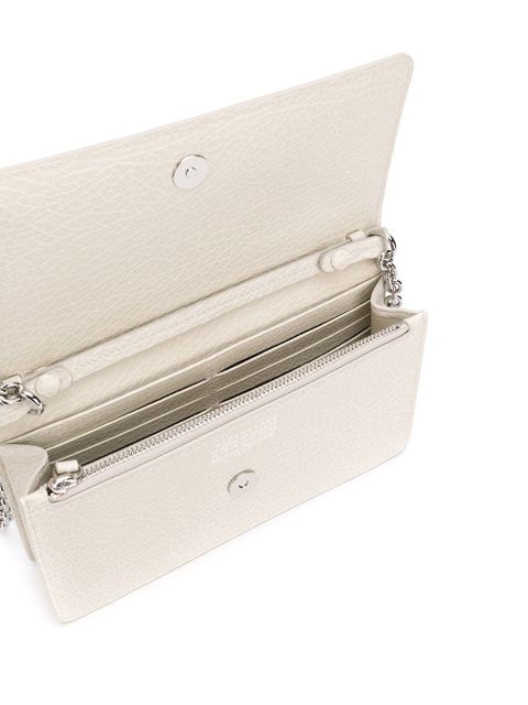 Maison Margiela four-stitch leather wallet-on-chain - White