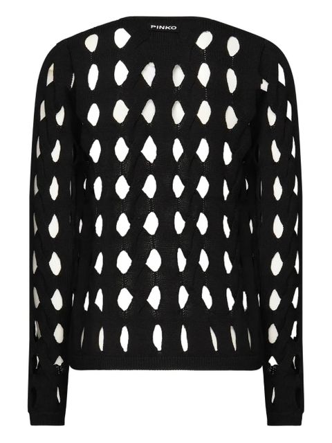 PINKO open-knit cardigan - Black - zdjęcie produktu nr 1
