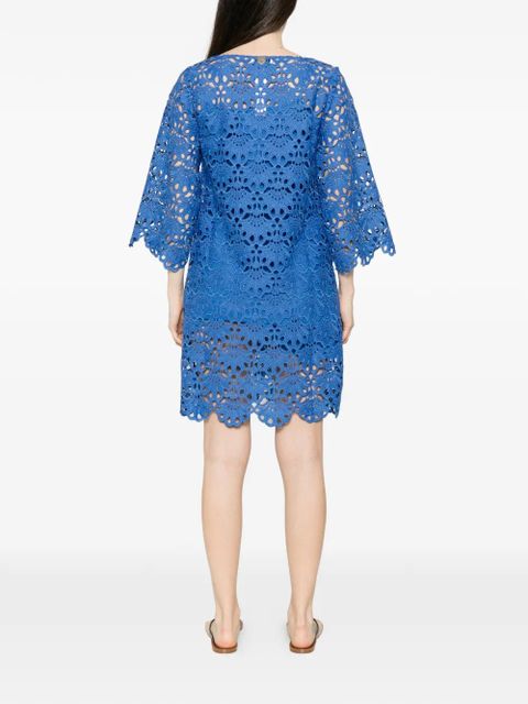 TWINSET guipure-lace scalloped dress - Blue