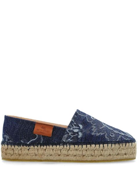 ETRO denim platform espadrilles - Blue - zdjęcie produktu nr 1