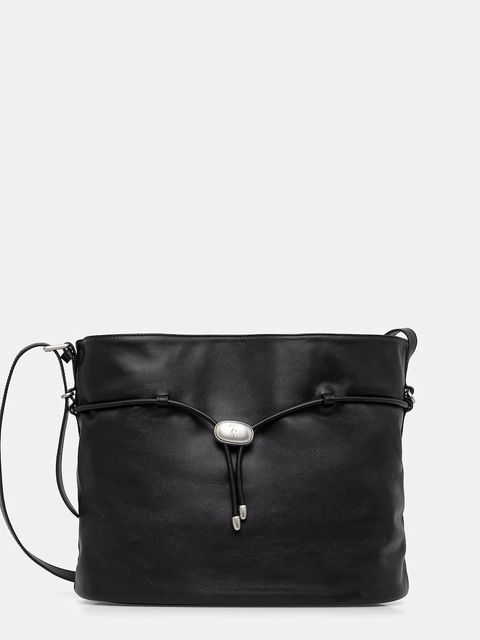 Trussardi torebka skórzana kolor czarny Z598E005975N - zdjęcie produktu nr 1