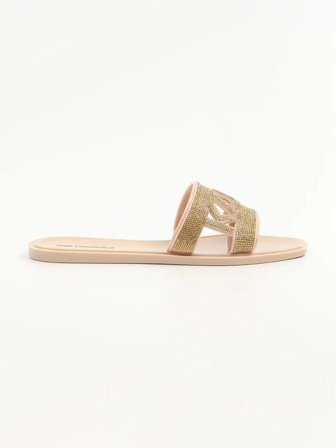 Karl Lagerfeld klapki JELLY III damskie kolor złoty KL80005S - zdjęcie produktu nr 1