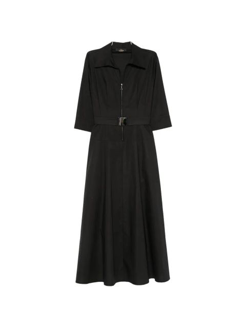 TWINSET belted zip-up midi dress - Black - zdjęcie produktu nr 1