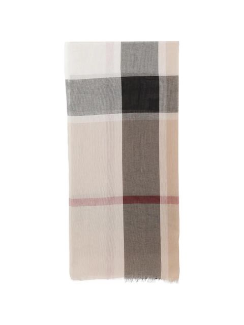 Barbour checked scarf - Neutrals - zdjęcie produktu nr 1