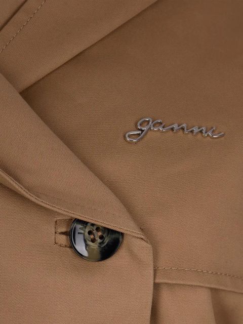 GANNI hooded buckled jacket - Brown