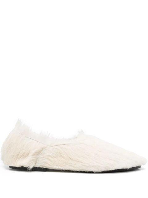 Jil Sander calf-hair slippers - Neutrals - zdjęcie produktu nr 1