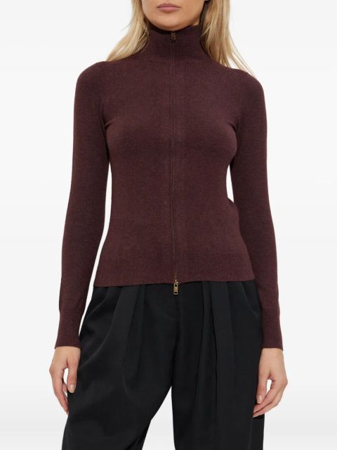 ISABEL MARANT Cecile high-neck zip-front cardigan - Red
