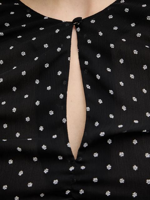 Rotate bluzka damska kolor czarny wzorzysta 115222000