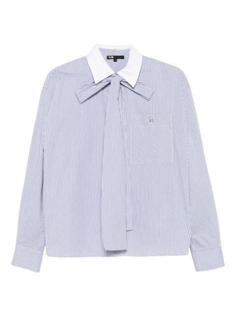 Maje striped tie-neck shirt - Blue - zdjęcie produktu nr 1