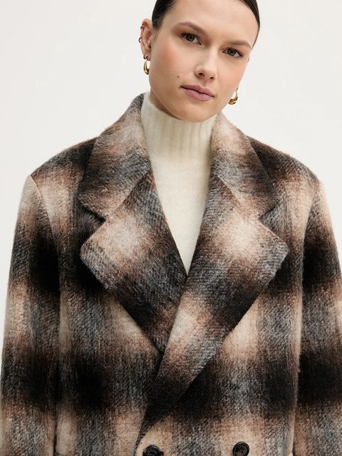 Joop! płaszcz z dodatkiem wełny kolor brązowy 30047890