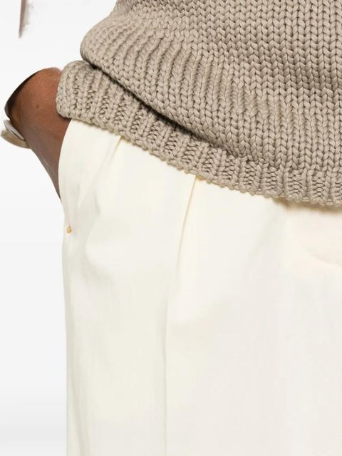 Moncler pocket pleated trousers - Neutrals