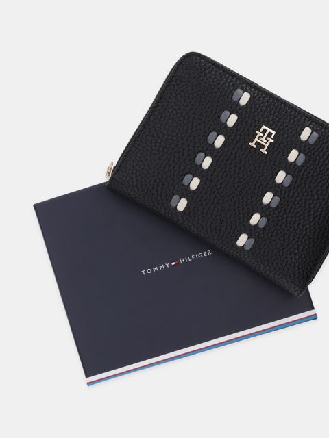 Tommy Hilfiger portfel damski kolor czarny AW0AW18132