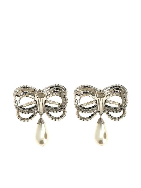 Alessandra Rich Bow earrings - Silver - zdjęcie produktu nr 2