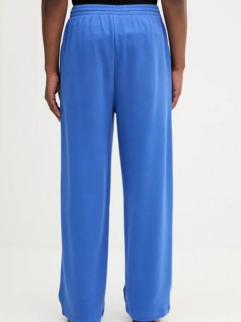 Pangaia spodnie dresowe bawełniane kolor niebieski z nadrukiem 10002080