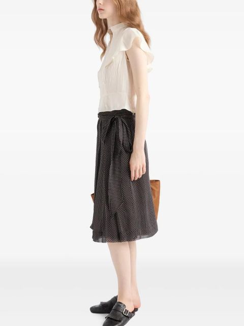 Prada printed chiffon wrap skirt - Black