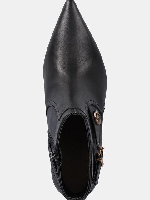 Pinko botki skórzane Gloria 14 damskie kolor czarny na szpilce SD0367P087Z99