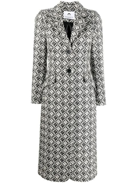 Marine Serre Moon Diamant tailored coat - White - zdjęcie produktu nr 1