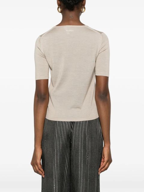 Max Mara cut-out T-shirt - Neutrals