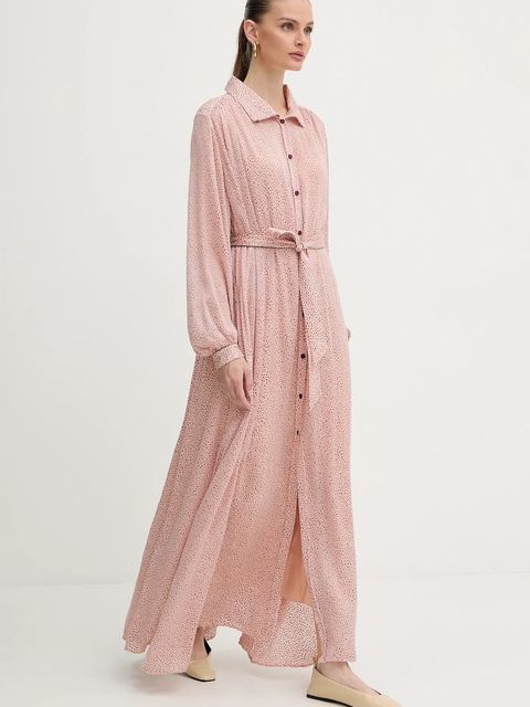 Forte Forte sukienka kolor różowy maxi prosta 14122.my.dress