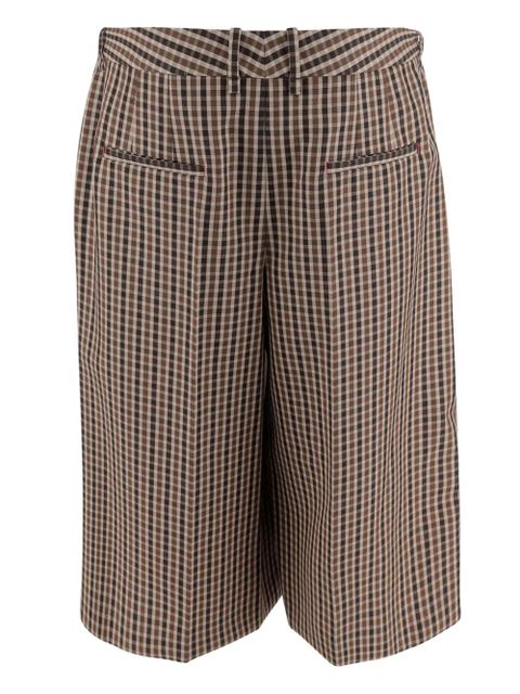 Jil Sander plaid wool shorts - Brown - zdjęcie produktu nr 2