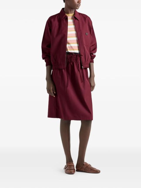 Prada poplin midi-skirt - Red - zdjęcie produktu nr 2