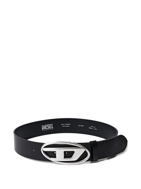Diesel logo-buckle leather belt - Black - zdjęcie produktu nr 1