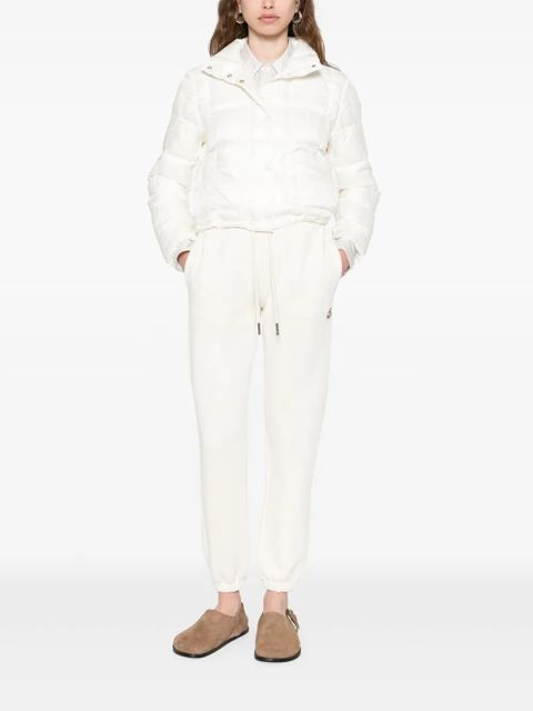 Moncler quilted cropped jacket - White