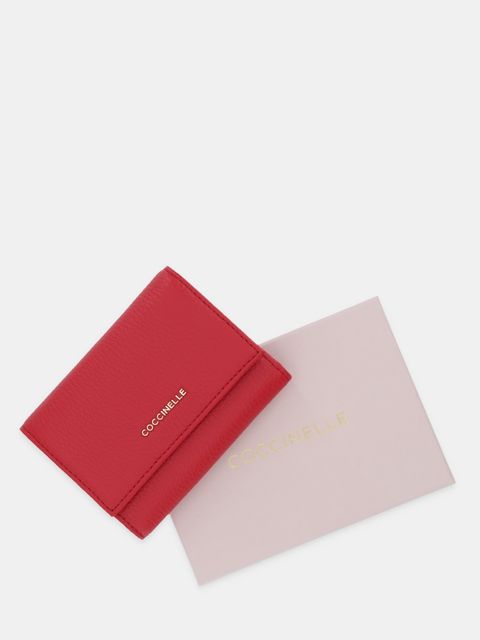 Coccinelle portfel skórzany damski kolor czerwony E2 MW5 11 F0 01